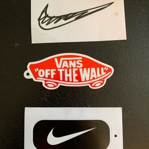 Vans, Vineyard Vines, and Nike stickers